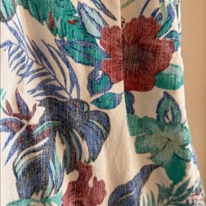 Free Planet Tropical Floral Shirt Men’s Medium M Hawaiian Summer Button Down